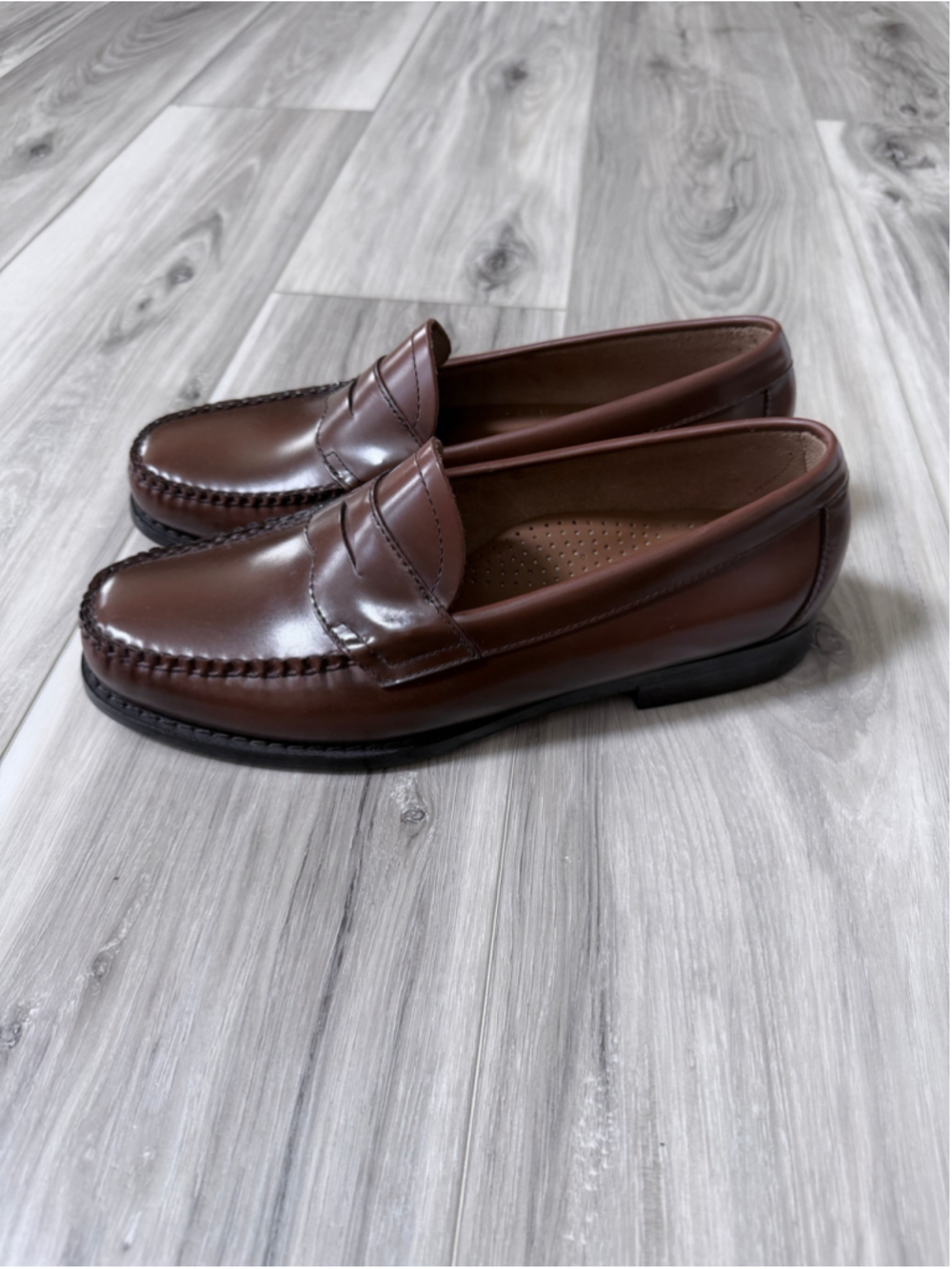 G.H. Bass Weejuns Logan Penny Loafers Men’s 8 EE Brown Leather Dress Shoes - Picture 4 of 12